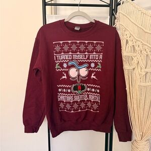 Rick and Morty Crewneck Holiday Sweater